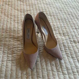 Jimmy Choo Pink Glitter Pumps
